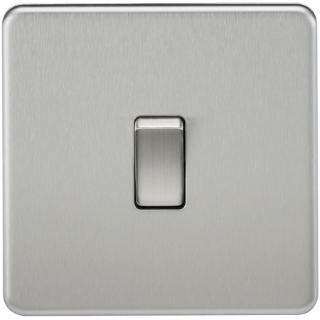 Knightsbridge Screwless 10A 1G Intermediate Switch Brushed Chrome SF1200BC