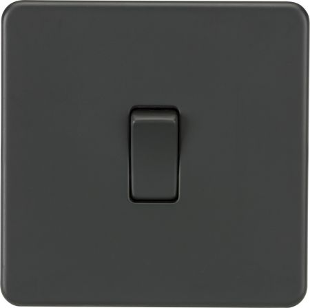 Knightsbridge Screwless 10AX 1G 2-Way Switch Anthracite | SF2000AT