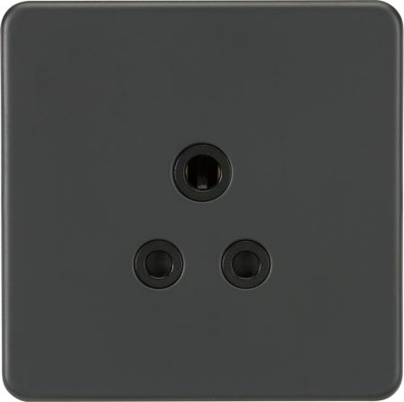 Knightsbridge Screwless 5A Unswitched Socket Anthracite | SF5AAT
