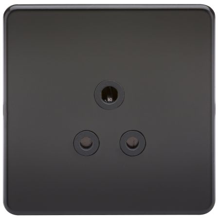 Knightsbridge Screwless 5A Unswitched Socket Matt Black | SF5AMB
