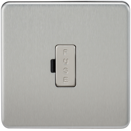 Knightsbridge Screwless 13A Unswitched Fused Spur Brushed Chrome SF6000BC