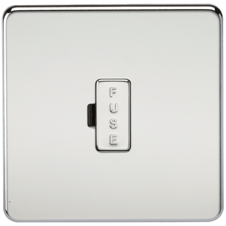 Knightsbridge Screwless 13A Unswitched Fused Spur Polished Chrome SF6000PC