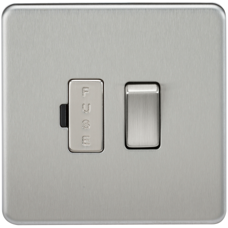 Knightsbridge Screwless 13A Switched Fused Spur Brushed Chrome SF6300BC