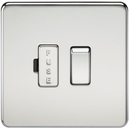 Knightsbridge Screwless 13A Switched Fused Spur Polished Chrome SF6300PC