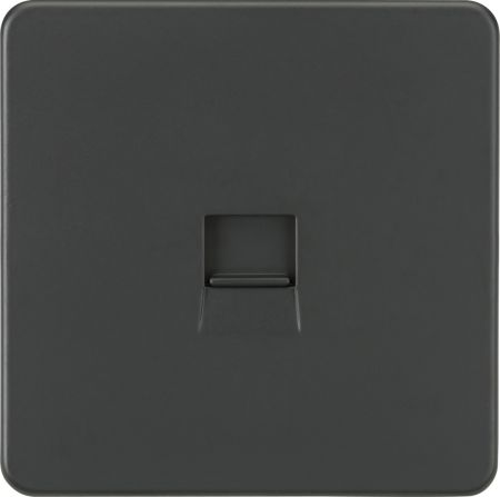 Knightsbridge Screwless Telephone Master Socket Anthracite | SF7300AT