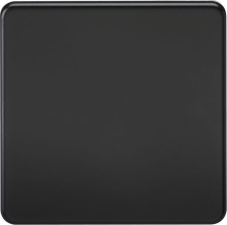 Knightsbridge Screwless Screwless 1G Blanking Plate Matt Black | SF8350MB