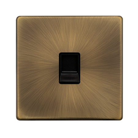 Click Definity Antique Brass Single Telephone Secondary Socket - SFAB125BK