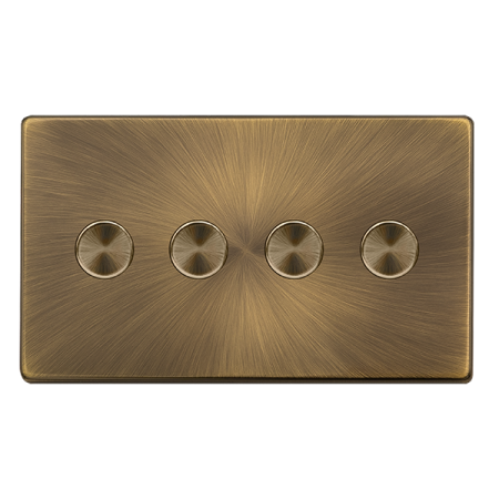 Click Definity Antique Brass 4-gang Led Dimmer Switch - SFAB164