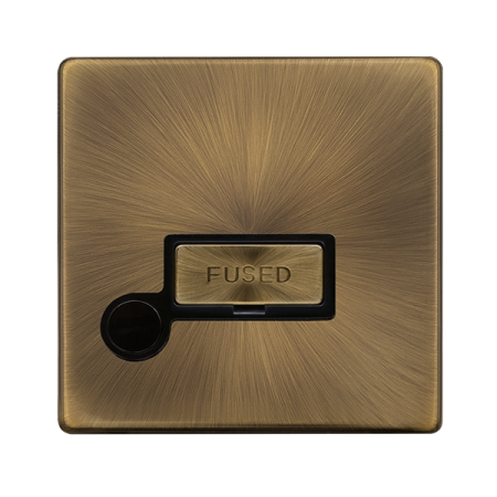 Click Definity Antique Brass 13a Un-switched Spur & Flex Outlet - SFAB550BK
