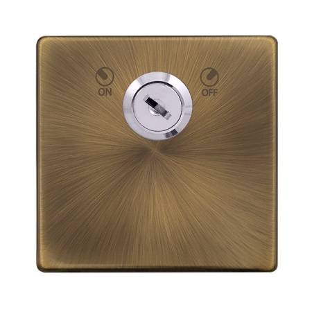 Click Definity Antique Brass 13a Dp Lockable Switch - SFAB660