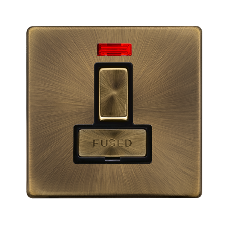 Click Definity Antique Brass 13a Switched Spur & Neon - SFAB752BK