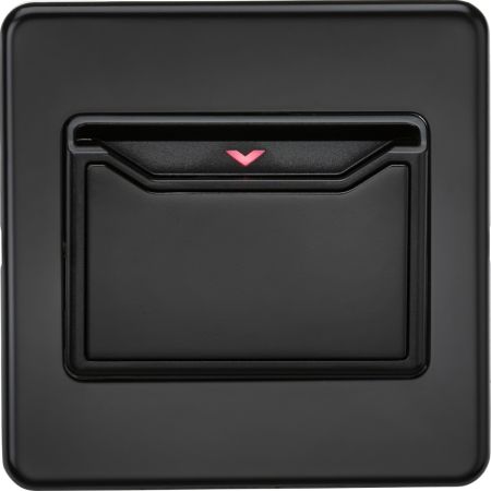 Knightsbridge Screwless 32A 1G Key Card Switch Matt Black | SFCARDMB