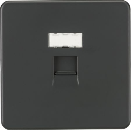 Knightsbridge Screwless RJ45 network outlet Anthracite | SFRJ45AT
