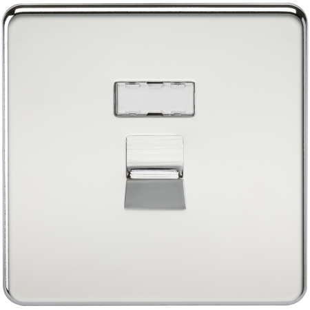 Knightsbridge Screwless RJ45 Network Socket Polished Chrome SFRJ45PC