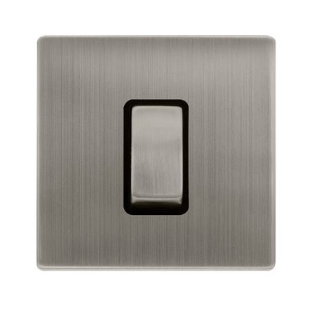Click Definity Stainless Steel 50a Single DP Cooker Switch Black Insert | SFSS500BK