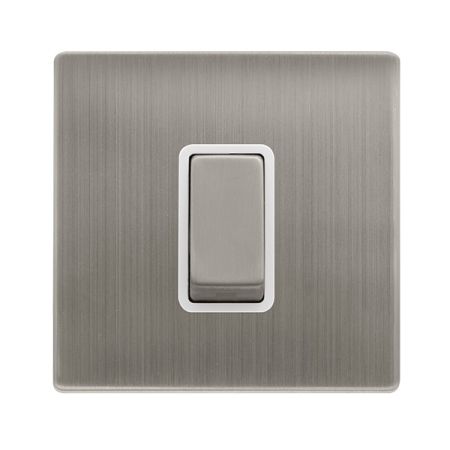Click Definity Stainless Steel 50A DP Cooker Switch White Insert | SFSS500PW