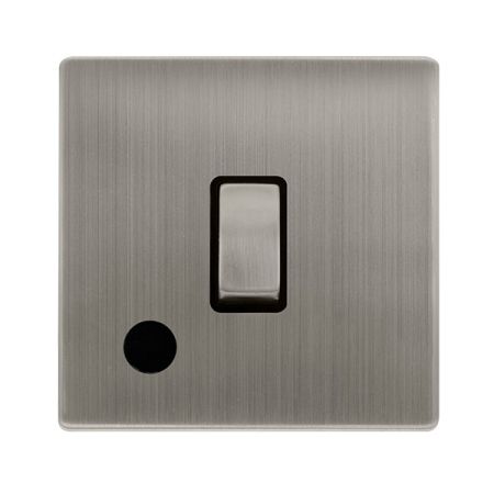 Click Definity Stainless Steel 20A Ingot DP Switch With Flex Outlet Black Insert | SFSS522BK