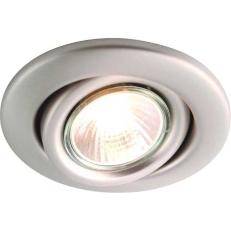 Knightsbridge GU10 230V Tilt Recessed Downlight Brushed Chrome SGZ10CBR