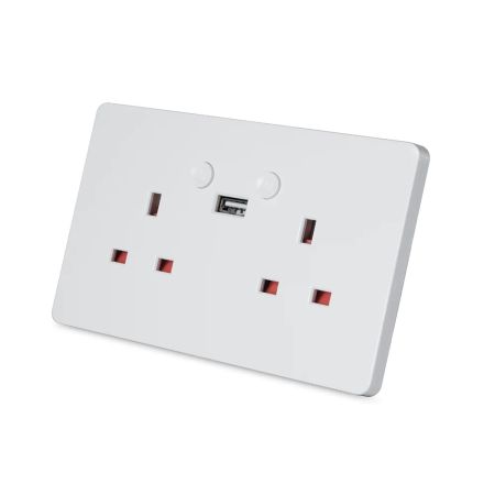 Ener-J Smart 13A WiFi Twin Wall Socket & USB Port White | SHA5302