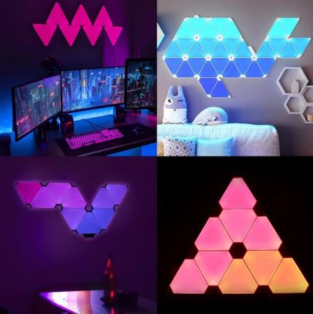 ENER-J Smart WiFi Triangle Wall Light with Remote Control | SHA5331