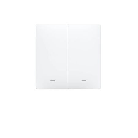 Ener-J Smart Push Button 2 Gang Mechanical Light Switch (No Neutral) White | SHA5352