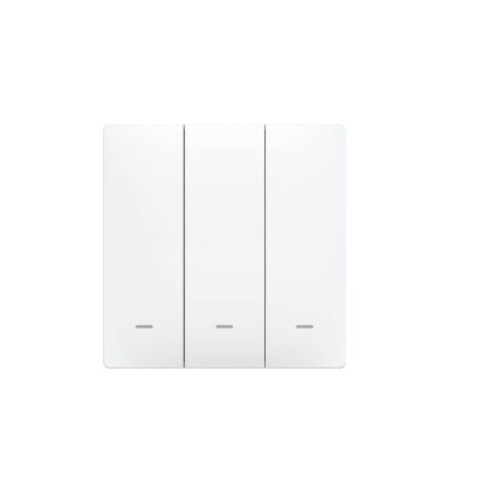 Ener-J Smart Push Button 3-Gang Mechanical Light Switch (No Neutral) White | SHA5353