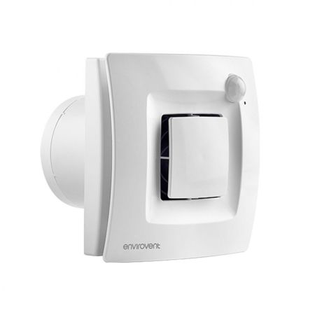 Envirovent Silent Dual 100 Ultra Quiet Bathroom Fan With PIR and Humidistat | SILDUAL-100