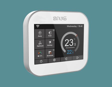 SNUG Underfloor Heating Smart Wi-Fi Thermostat, 2 Channel, 5°C to 35°C, White | SNUGSTAT-DUO-WE