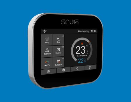 SNUG Underfloor Heating SnugStat RF Smart Wi-Fi Thermostat (USB Powered) Black | SNUGSTAT-RF-B