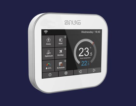 SNUG Underfloor Heating Smart Wi-Fi Thermostat, 5°C to 35°C, White | SNUGSTAT-WE