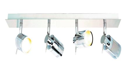 SPA SPA-22560-CHR Scorpius GU10 4 Light Bar Spotlight Chrome