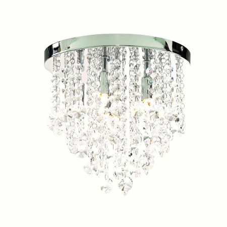 SPA SPA-24870-CHR Celeste 6 Light Flush Ceiling Fitting