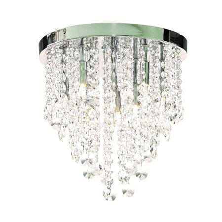 SPA SPA-24870-CHR Celeste 6 Light Flush Ceiling Fitting
