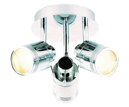 SPA SPA-27405-CHR Scorpius GU10 3 Light Plate Spotlight Chrome