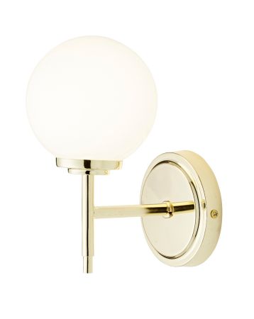 Forum Spa Porto Bathroom Wall Light Satin Brass | SPA-31306-SBRS