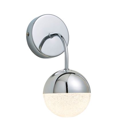 Forum Rhodes LED Bathroom Crackle Effect Wall Light | SPA-36300-CHR