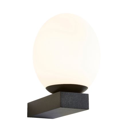 Forum Spa Agios LED Bathroom Wall Light Textured Black | SPA-38573-TBLK