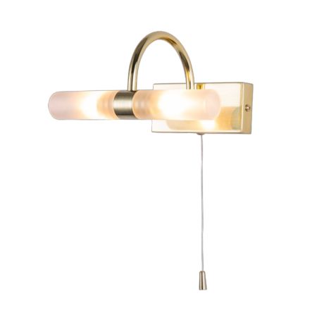 Spa Corvus 2 Light Bathroom Wall Light Satin Brass | SPA-6888.014-SBRS