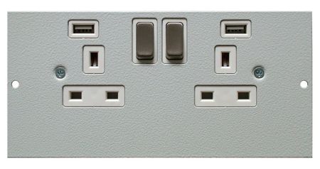 Tass STO291/USB Twin Switched Sockets with USB charging ports