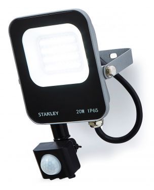 Stanley Led Floodlight, 2200 Lumens. 20w, Black/anthracite. With Pir SXLS38693E