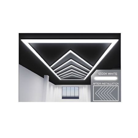 Ener-J T309 410W Designer Car Showroom Ceiling Lights with Frame (8 Arrow and border)