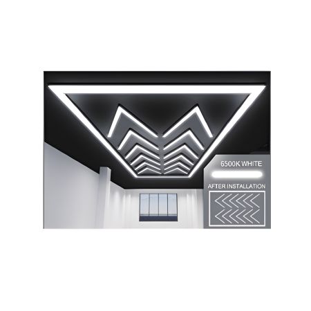 Ener-J T317 396W Designer Car Showroom Ceiling Lights with Frame (12 Arrow and border)