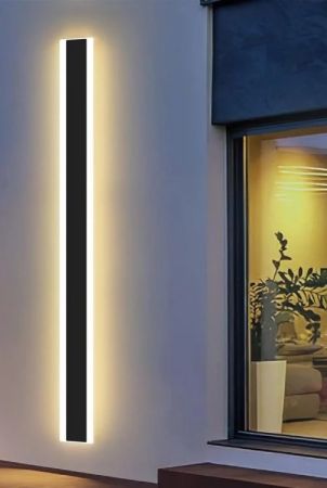 Ener-J T485 Outdoor IP65 24w LED Modern 100CM Linear Wall Light 3000k Matt Black