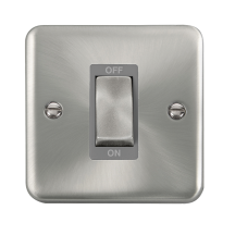 Click Deco Plus Satin Chrome 1 Gang 45A Double Pole Switch DPSC500GY