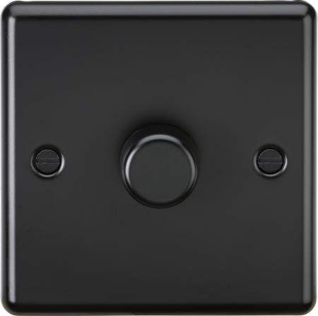 Knightsbridge 1G 2 Way 10-200w (5-150w Led) Intelligent Dimmer Matt Black | CL2191MBB