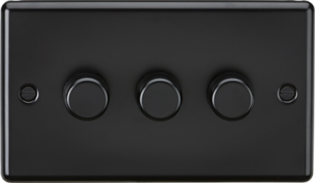 Knightsbridge 3G 2 Way 10-200w (5-150w Led) Intelligent Dimmer Matt Black | CL2193MBB