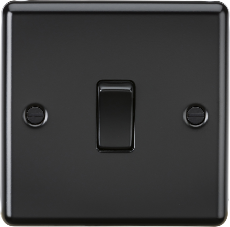 Knightsbridge 20A 1G Double Pole Switch Matt Black | CL834MBB
