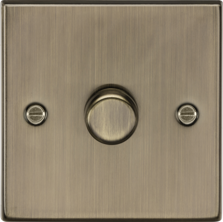 Knightsbridge 1g 2-way 10-200w (5-150w Led) Trailing Edge Dimmer Antique Brass | CS2181AB