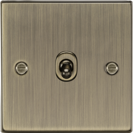 Knightsbridge 10ax 1g Intermediate Toggle Switch Antique Brass | CSTOG12AB