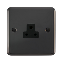 Click Deco Plus Black Nickel Unswitched 2A Round Pin Socket DPBN039BK